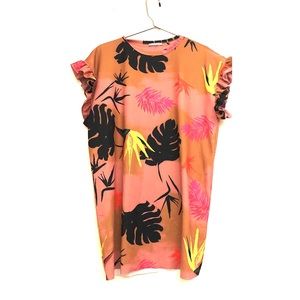 Zara Tropical Shirt Dress